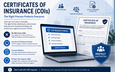 Important Reminder: Certificate of Insurance (COI) Requests for PEO and Staffing Programs